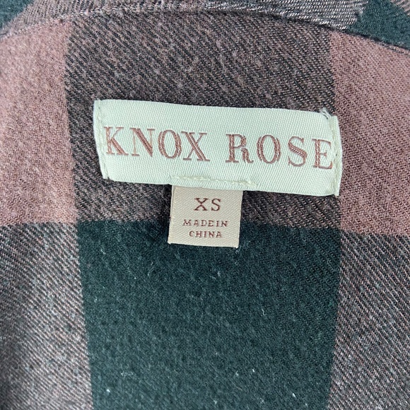Knox Rose Plaid Draped Waterfall Cardigan XS - Picture 6 of 7
